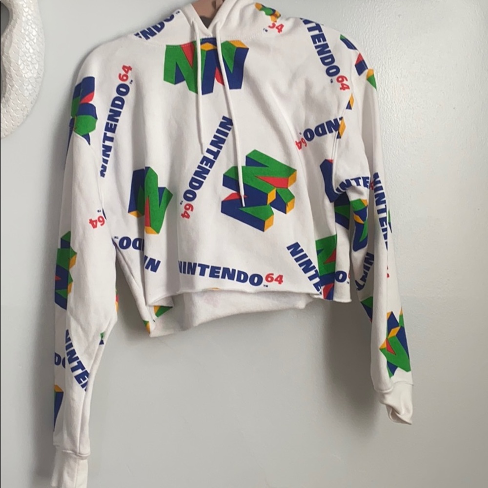Nintendo 64 Cropped Hoodie